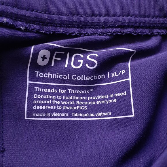 Figs Women's Zamora Jogger Scrub Pants in Purple Shadow Size XLP Petite - Picture 3 of 9